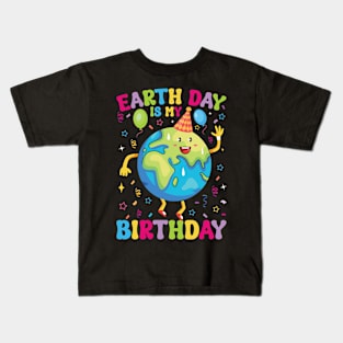 Earth Day Birthday Party Celebration Fun Globe Design Kids T-Shirt